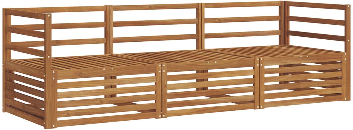 vidaXL Buiten - bank - set - 3 - st - Naturel - Massief - Acacia - Hout
