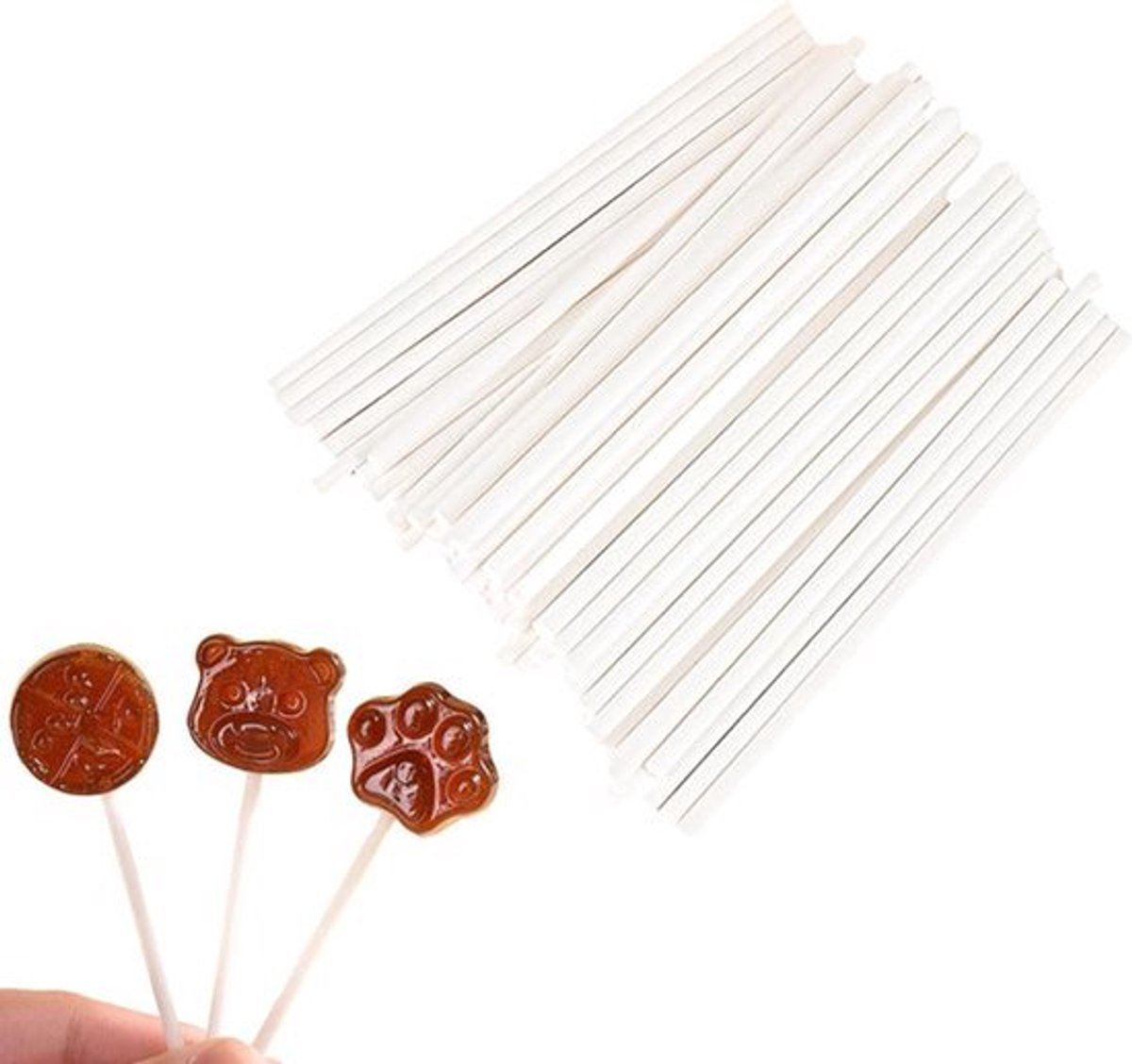 76 cm x 32 mm Lollipop Sticks - 100 stuks voor Cake Pops en Lollies