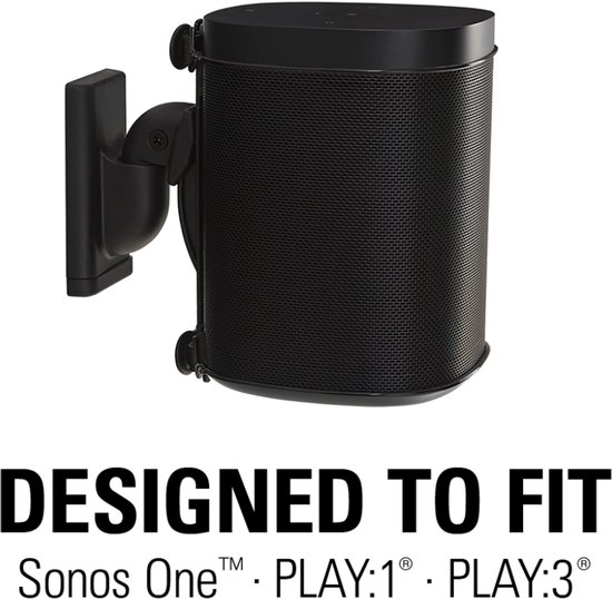 Sanus Muurbeugel set verstelbaar voor Sonos ONE, ONE SL & Play:1&3 - Zwart — afbeelding 5