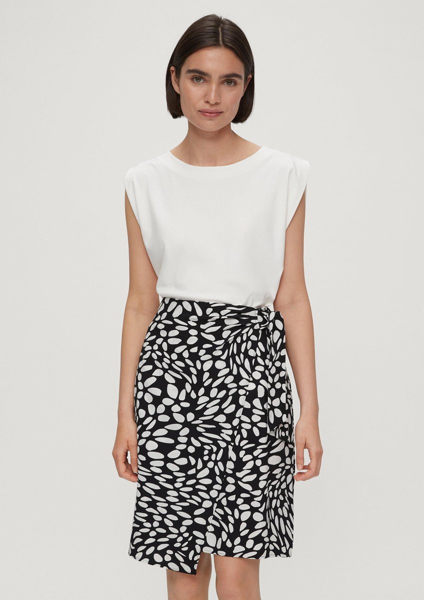 s.Oliver - female - Rok van viscose met wikkellook