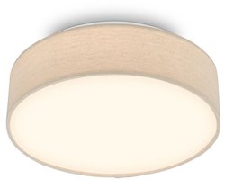 BRILONER Duck - Plafonnier LED avec abat-jour en tissu - lumière blanc chaud - éclairage de salon - 16W - Ø30 - beige