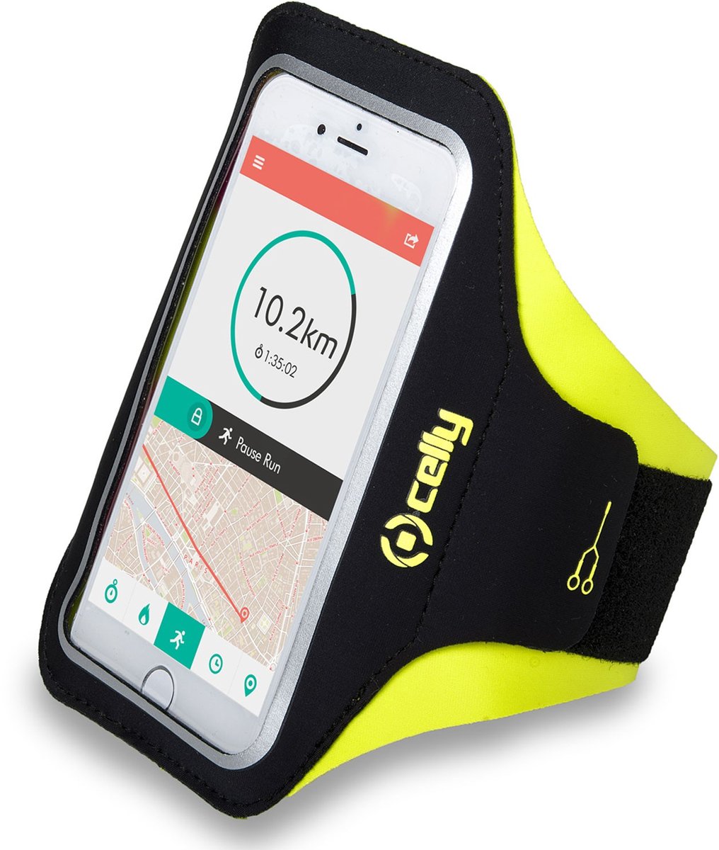 Celly Sportarmband Smartphone 16,4 X 8,5 Cm Zwart/geel XXL