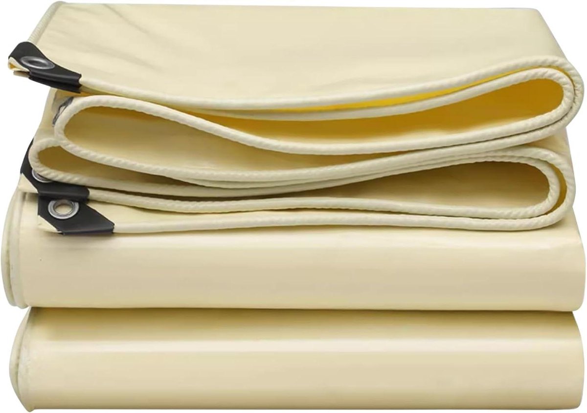 Waterdicht Canvas Dekzeil - Grondbedekker Zeil - Bescherming Buiten - Versterkte Randen - 15 x 2 m - Beige