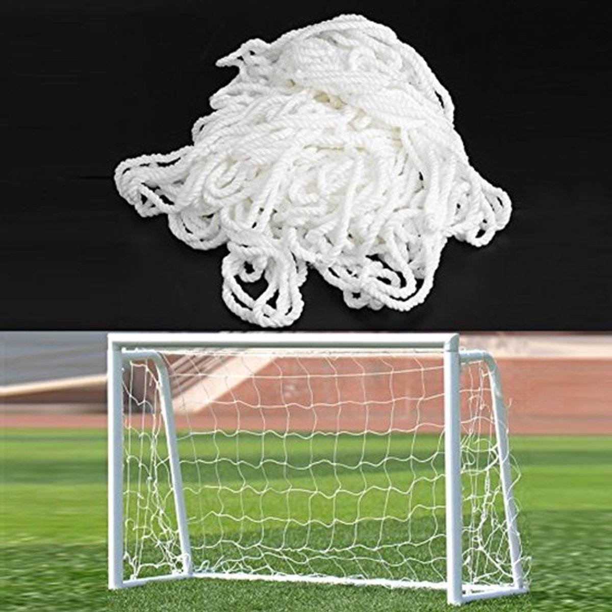 1 voetbalnet, 1,2 x 0,8 m polypropyleenvezel, sportspel-trainingsapparaat, voetbalnet, sportoefenaccessoires, voetnet, reservenet, sport, vervanging, voetbal, post-net