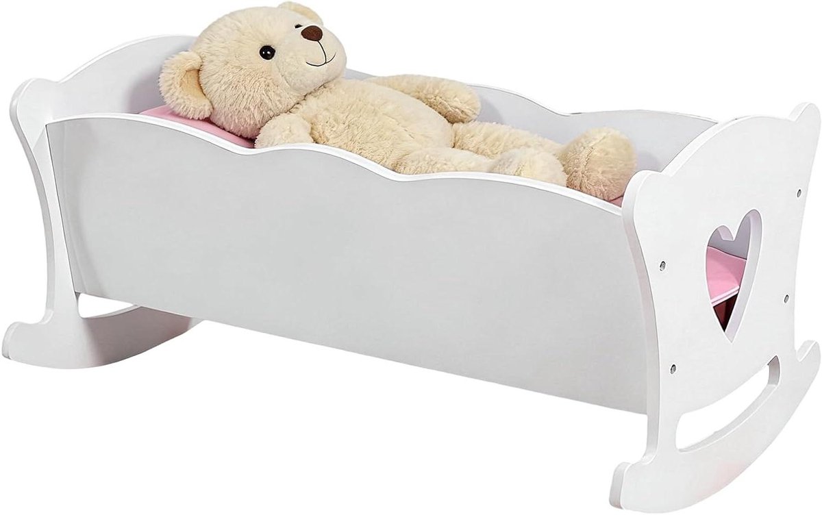 Poppenwieg Speelgoed - Poppenbedje Schommelwieg - Doe-alsof Spel - Inclusief Mat Kussen - Tot 50 cm Poppen - Niet gespecificeerd