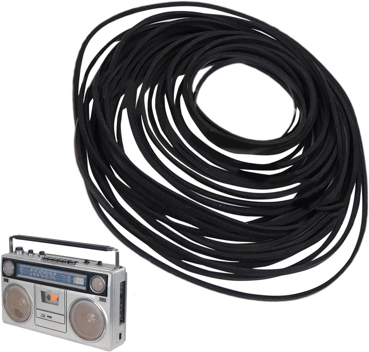 Platenspeler Riemen - Cassettespeler Band - Muziek Afspelen - Duurzaam Rubber - 0.7mm - Zwart