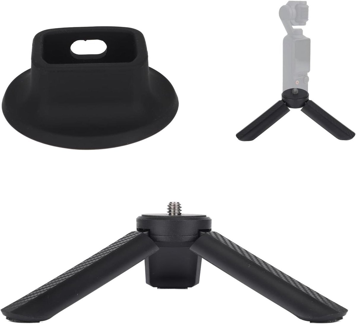 Mini Tripod - Draagbare Statief - Vloggen en Fotograferen - Tool-vrij Gebruik - 16 cm Maximale Hoogte - Zwart