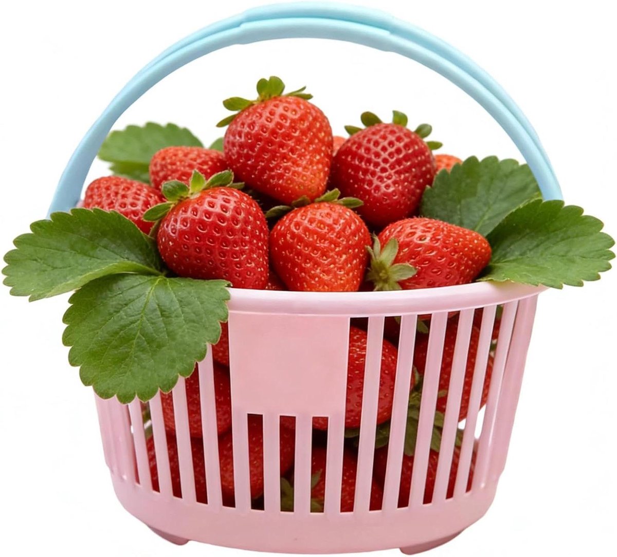 Opbergmandjes - Draagbare Container - Spullen Ordenen - Met Handvat - 10x18x10 cm - Roze