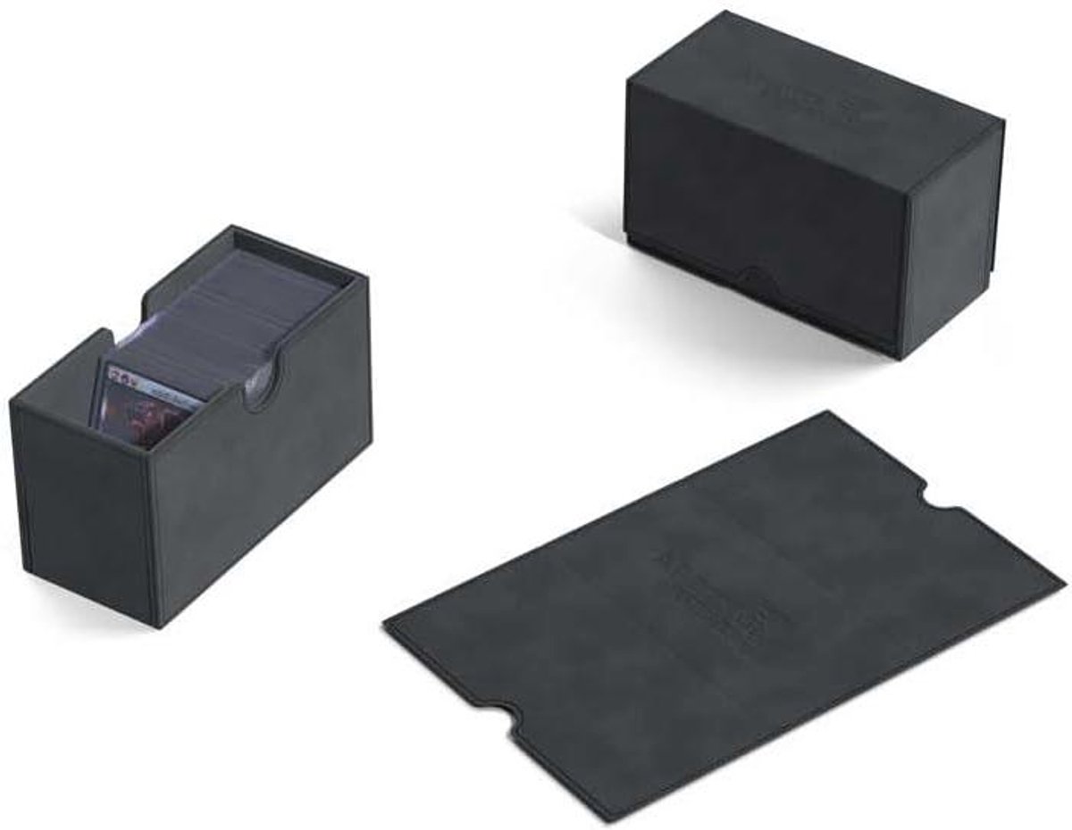 Toploader Opbergdoos - Kaartendoos Bewaardoos - Kaarten Organiseren - Magnetische Sluiting - 3x4 inch - Zwart