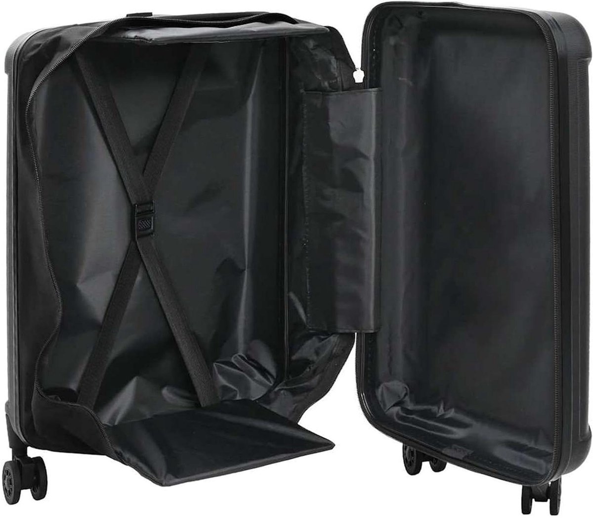 Opvouwbare Koffer - Reiskoffer Hardcase - Praktisch Reizen - Waterafstotend Materiaal - 66 cm - Zwart