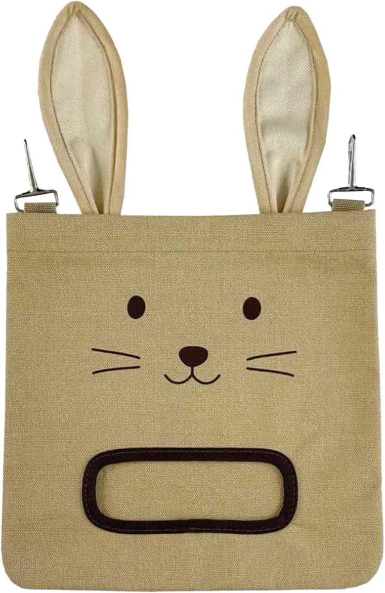 Hooi Voederbak Zak - Hamster Hooiruif Opbergzak - Knaagdieren Voeden - Versterkt Voedingsinstincten - 30x20x1 cm - Khaki