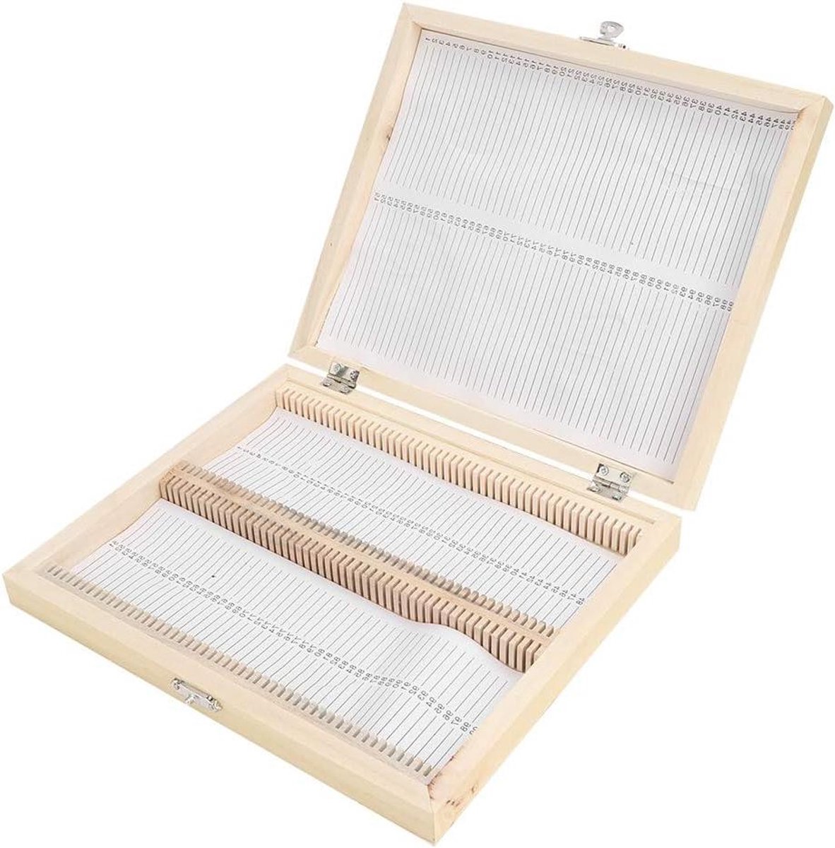 Slide Box - Opslag Glaasjes - Monster Opslag - Grote Capaciteit - 100 Stuks - Hout