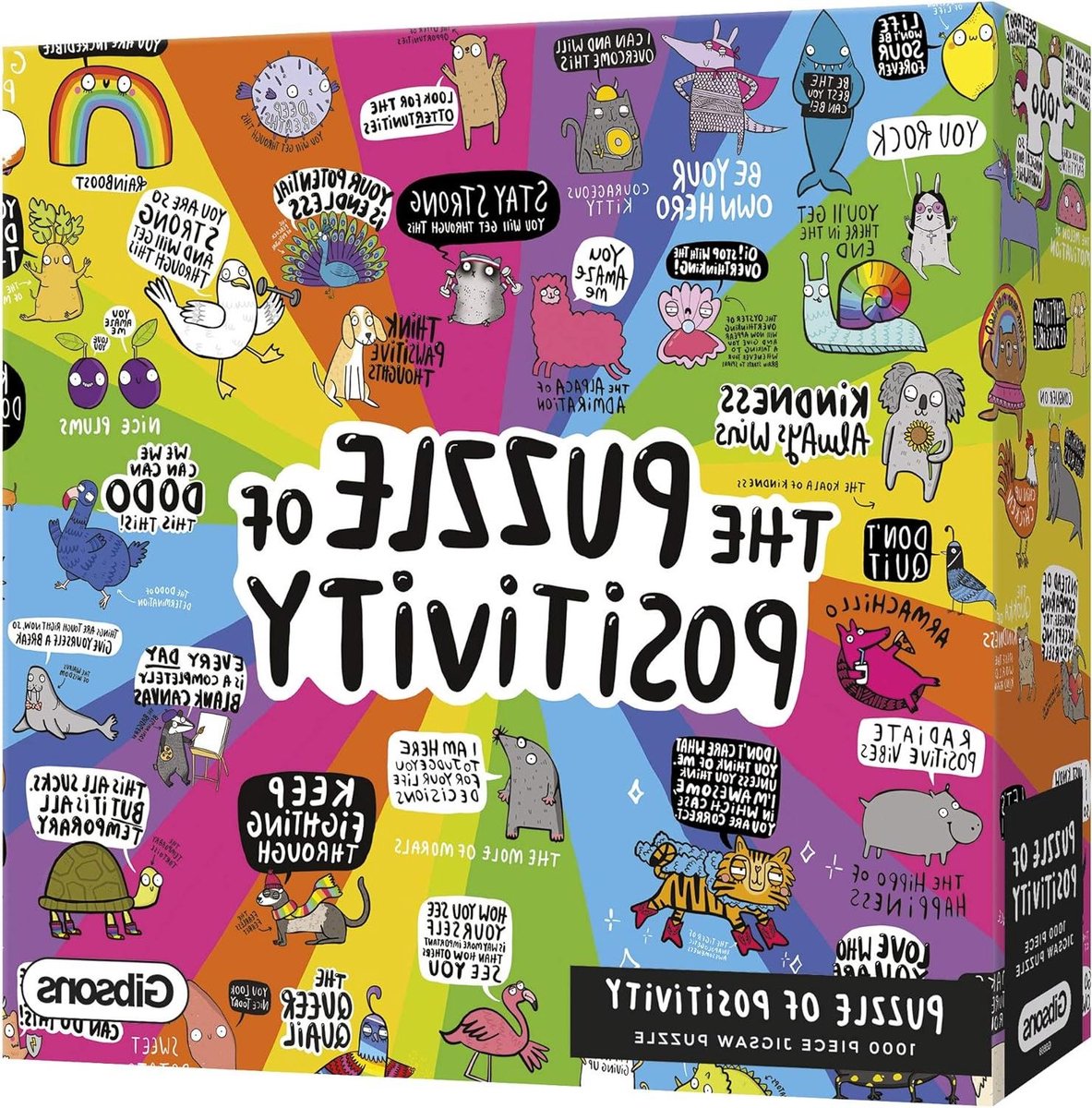 Positiviteit Puzzel - Legpuzzel Volwassenen - Ontspanning Thuis - 100% Gerecycled Bord - 1000 Stukjes - Diverse Kleuren