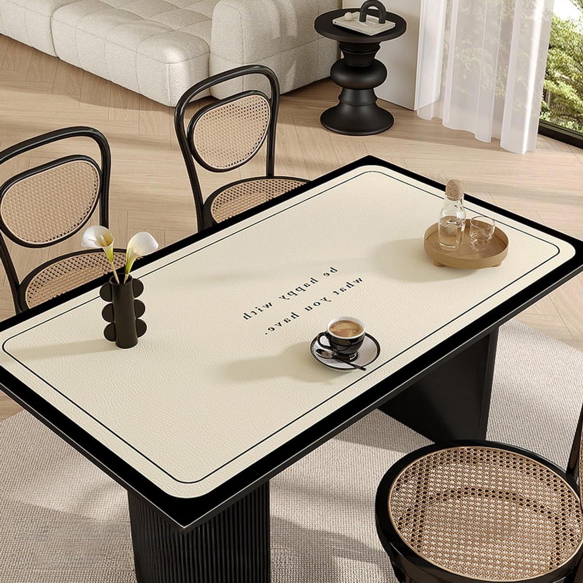 Bureauonderlegger - Tafelmat Kantoor - Bureau Beschermen - Antislip PU Leer - 140 x 70 cm - Beige