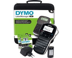 DYMO LabelManager 280 oplaadbare, draagbare labelmakerkit | QWERTZ-toetsenbord | met 2 rollen D1-labels en een draagkoffer