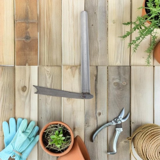 Hand Cultivator Tuingereedschap - Hark Schoffel - Onkruid Verwijderen - Robuust IJzer - 31.5 cm - Zilverkleurig — afbeelding 2
