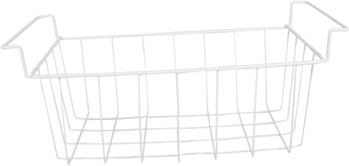 Vriezer Manden - Koelkast Organizer - Voedsel Opslag - Verbeterde Luchtcirculatie - 41 x 22 x 20 cm - Wit