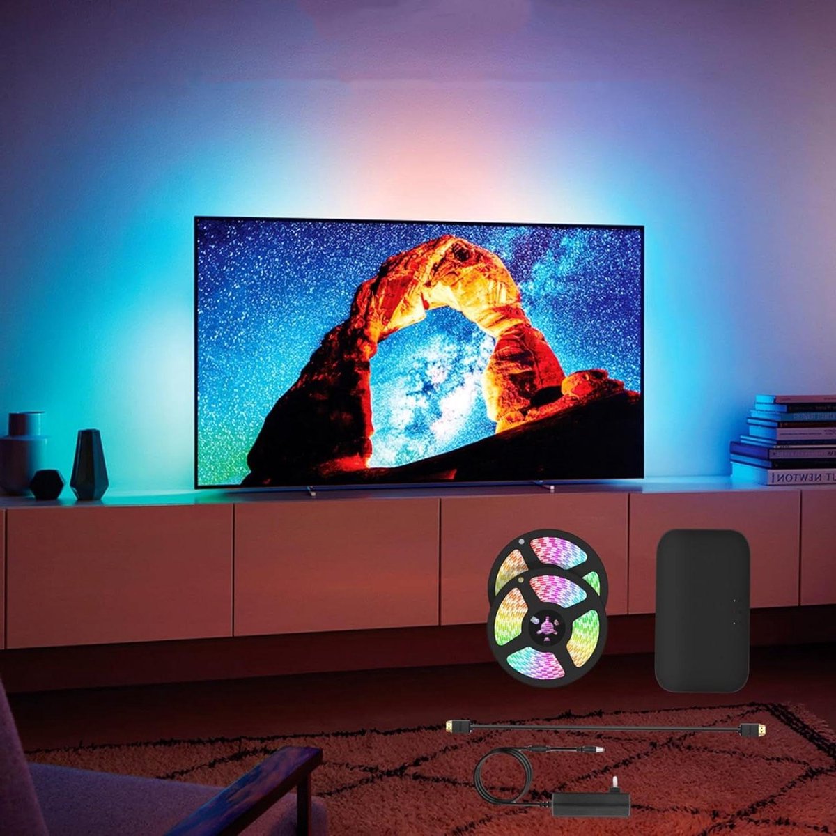 Led Verlichting TV - LED Strip Achtergrond - Sfeer Creëren - HDMI Sync Box - 4K Resolutie - Veelkleurig
