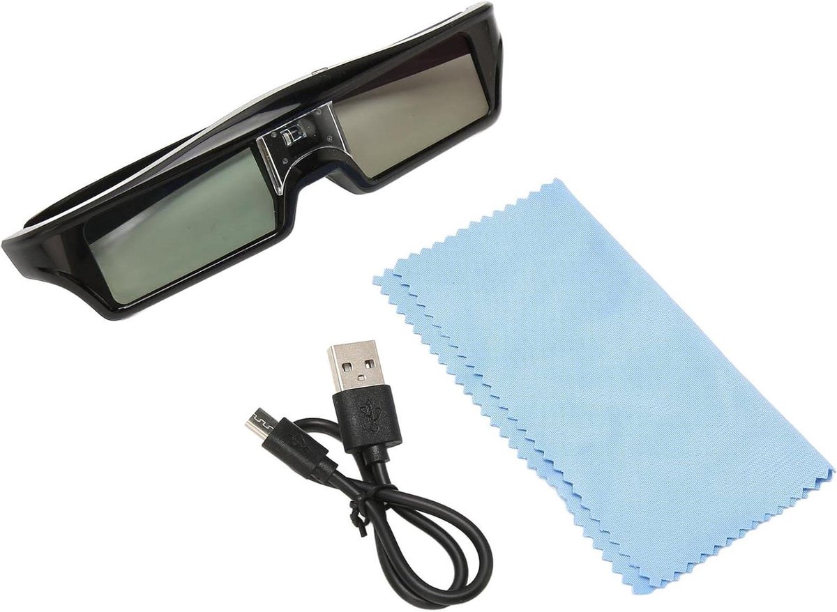 3D Bril - LCD Bril Actieve Sluiter - Film Kijken - Universeel Compatibel - 18 x 7 x 6 cm