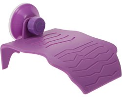Schildpad Klimplatform - Drijvend Terras - Reptielen Verzorgen - Met Zuignap - 15 x 11 x 8.5 cm - Paars
