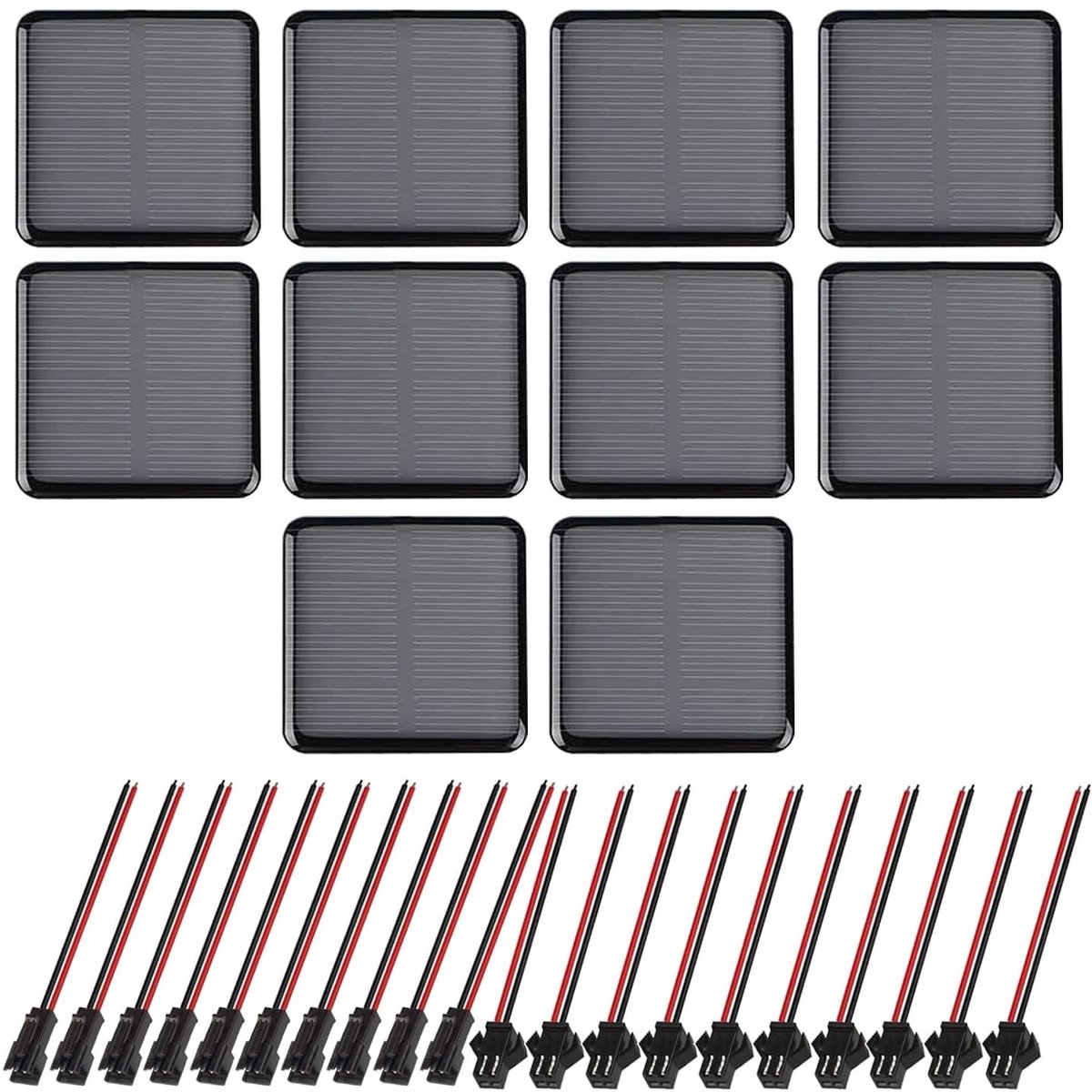 aladdien - micro-mini-zonnepaneel - draagbaar zonnepaneel - ideaal voor doe-het-zelf projecten - 50x50 mm - oplader voor zonne-energie - geschikt vo...