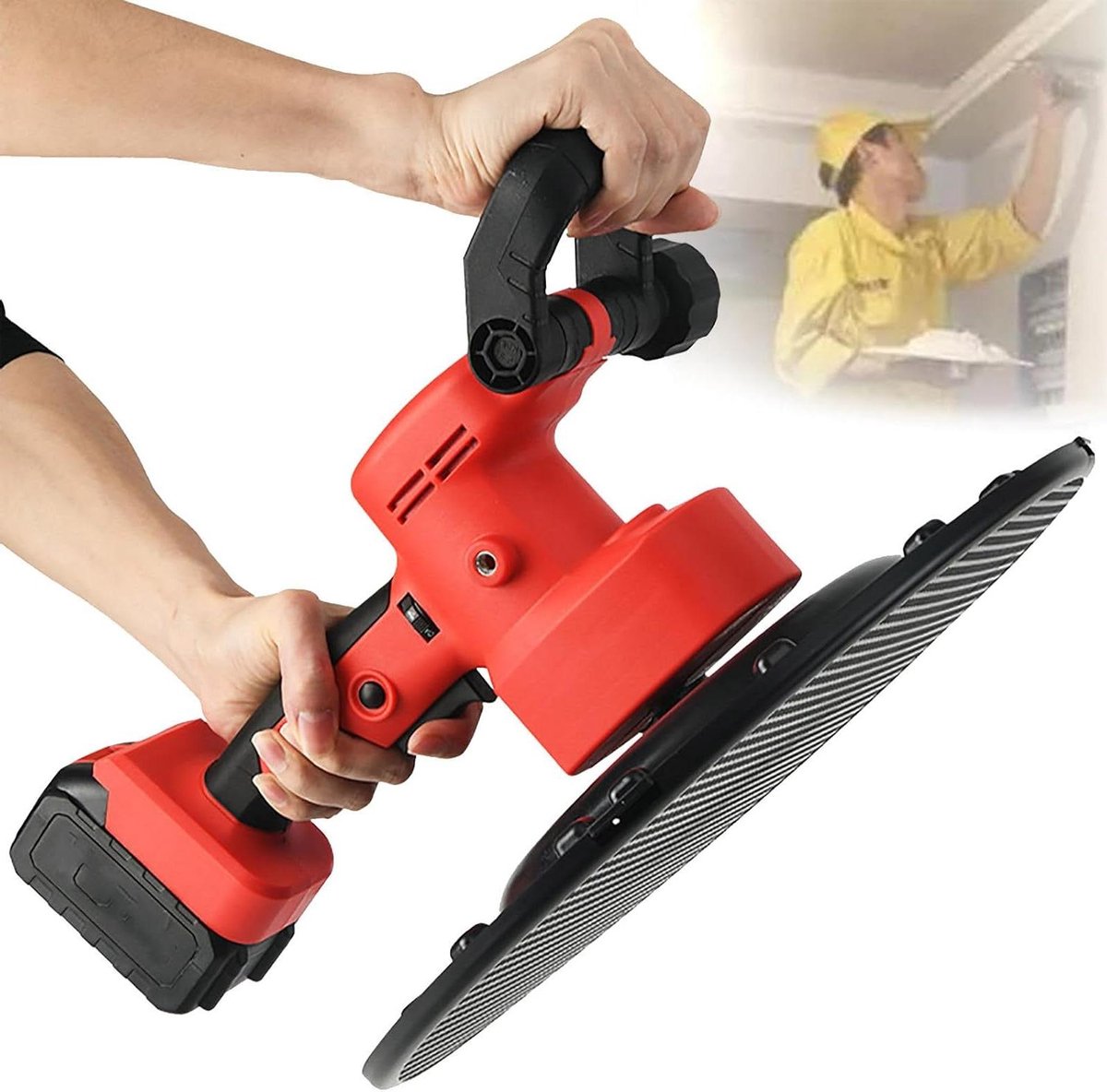 Cement Mortar Polisher - Wandegaliseermachine Plastermachine - Muren Egaliseren - 6 Snelheden Variabel - 38 cm Diameter - Oranje