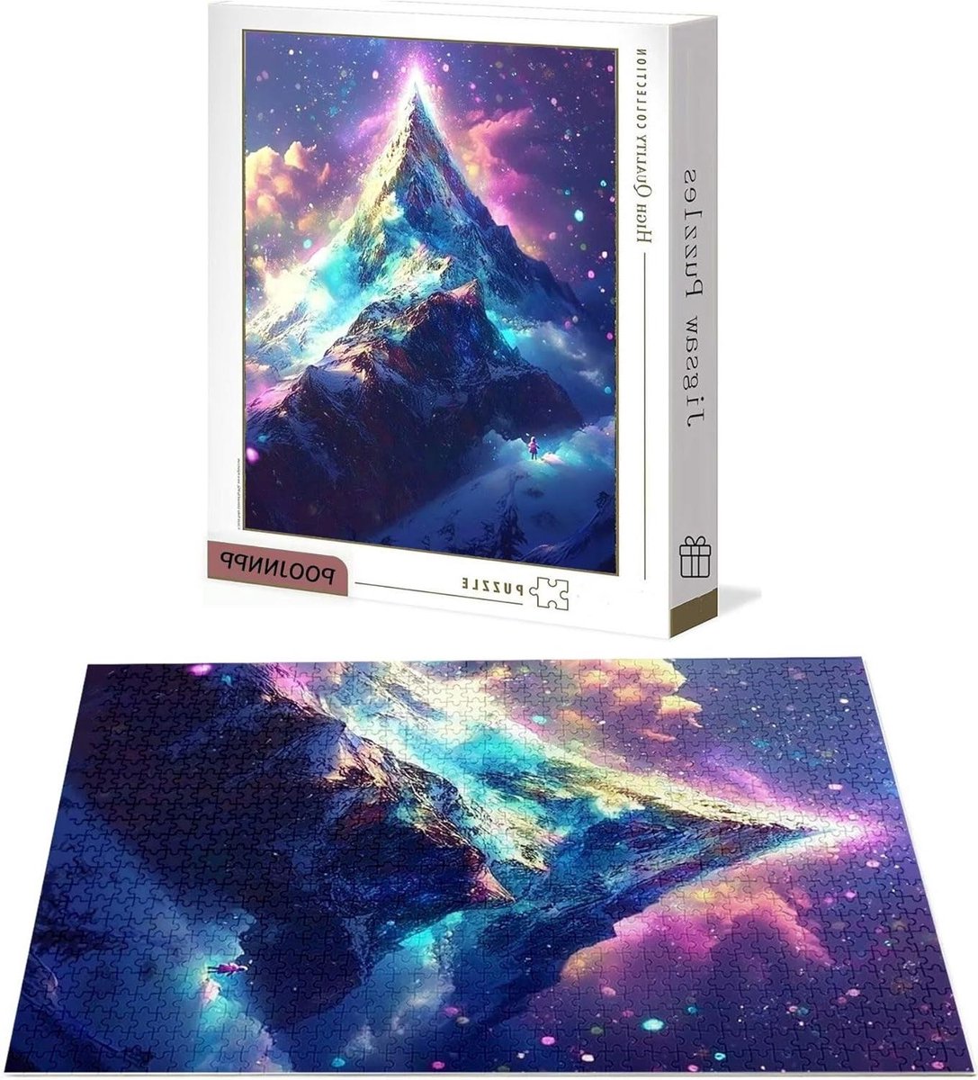 Puzzel 3000 stukjes - Legpuzzel Berglandschap - Ontspannen Thuis - Genummerde Achterkant - 122x81 cm - Meerdere Kleuren