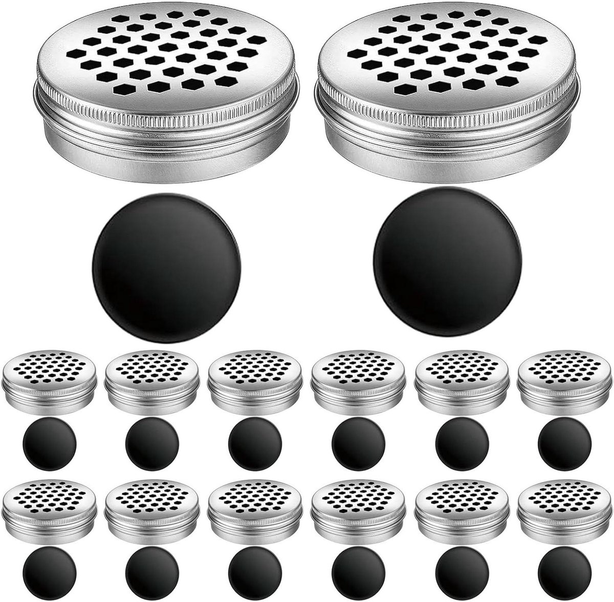 Hond Geurtrainingsblikken - Neuswerkbakjes Speurtraining - Hondengeur Training - Magnetische Bevestiging - 18 Sets - Meerkleurig