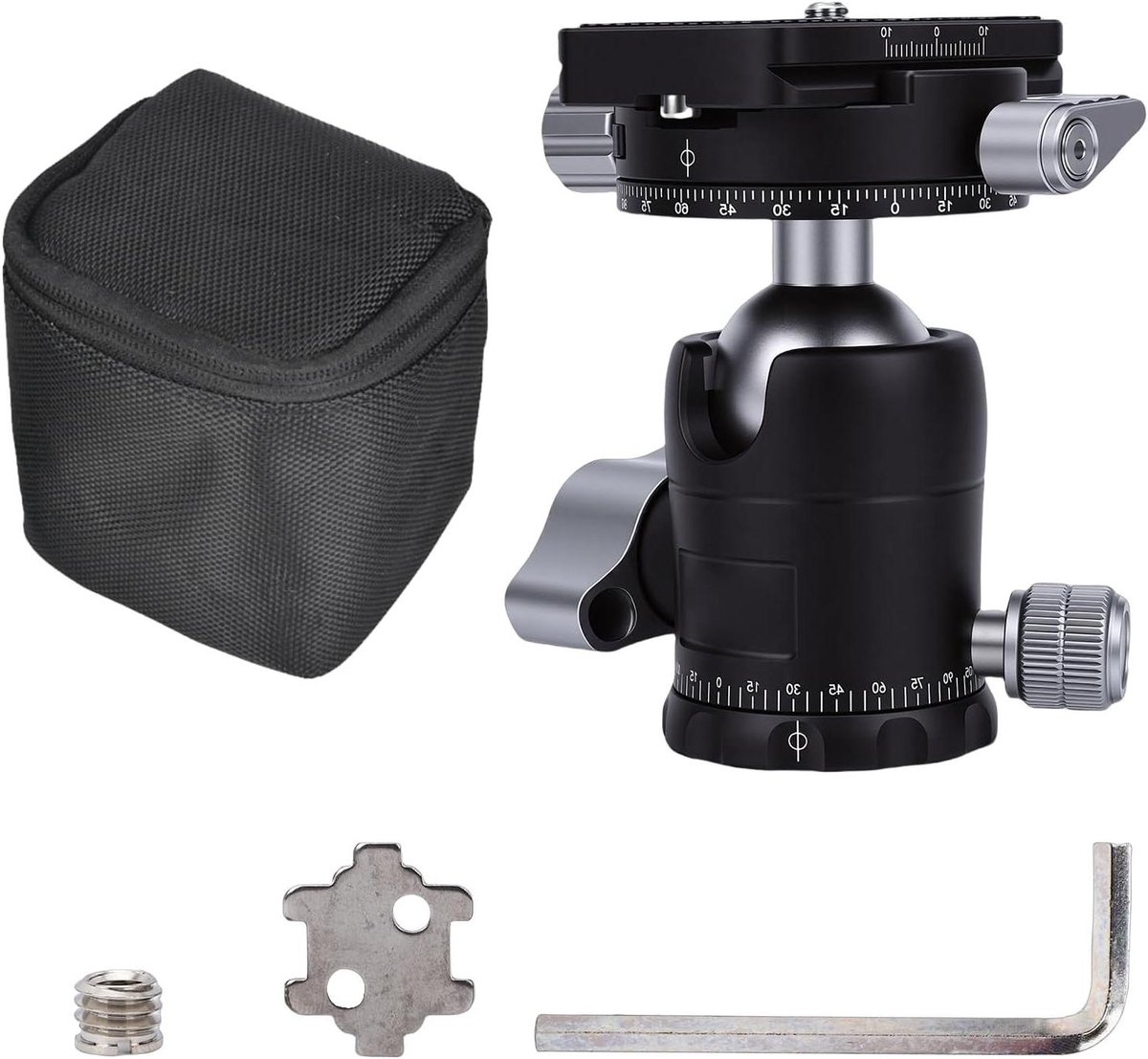 Statief Balhoofd - Kogelkop Statief - Professionele Fotografie - 360 Graden Panoramisch - 30 mm - Zwart