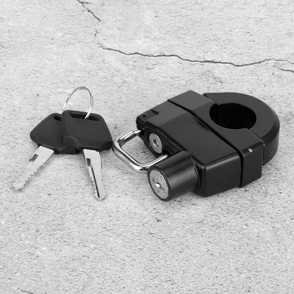 Motorhelmslot - Helmbeveiliging Motor - Helm Veilig Opbergen - Duurzame Zinklegering - 22 mm Stuur - Zwart