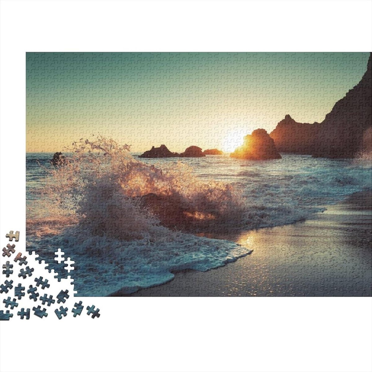Gepersonaliseerde Puzzel - Foto Puzzel Eigen Puzzel - Ontspanning en Decompressie - Unieke Vorm Puzzelstukjes - 1000 stukjes (75x50cm)