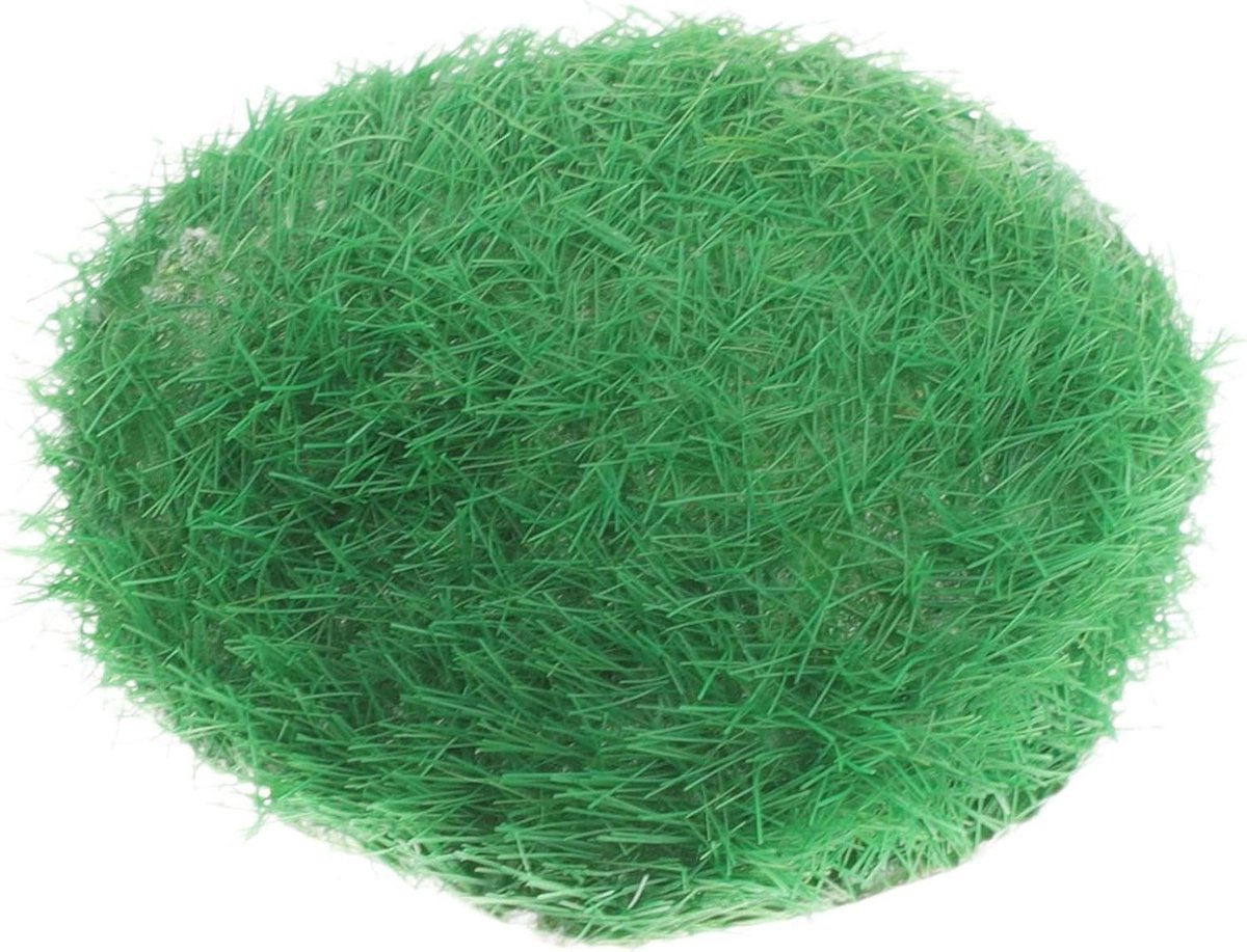 Kunstmatige Mossteen - Mosbal Ornament - Aquarium Decoratie - Realistisch Uiterlijk - 4 x 35 x 2 cm - Groen