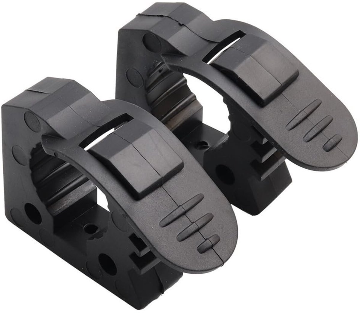 aladdien - Quick Release Clamp Mount - Rubber Klem Grip - Zwart - Geschikt voor Off-Road Voertuigen - 2 stuks