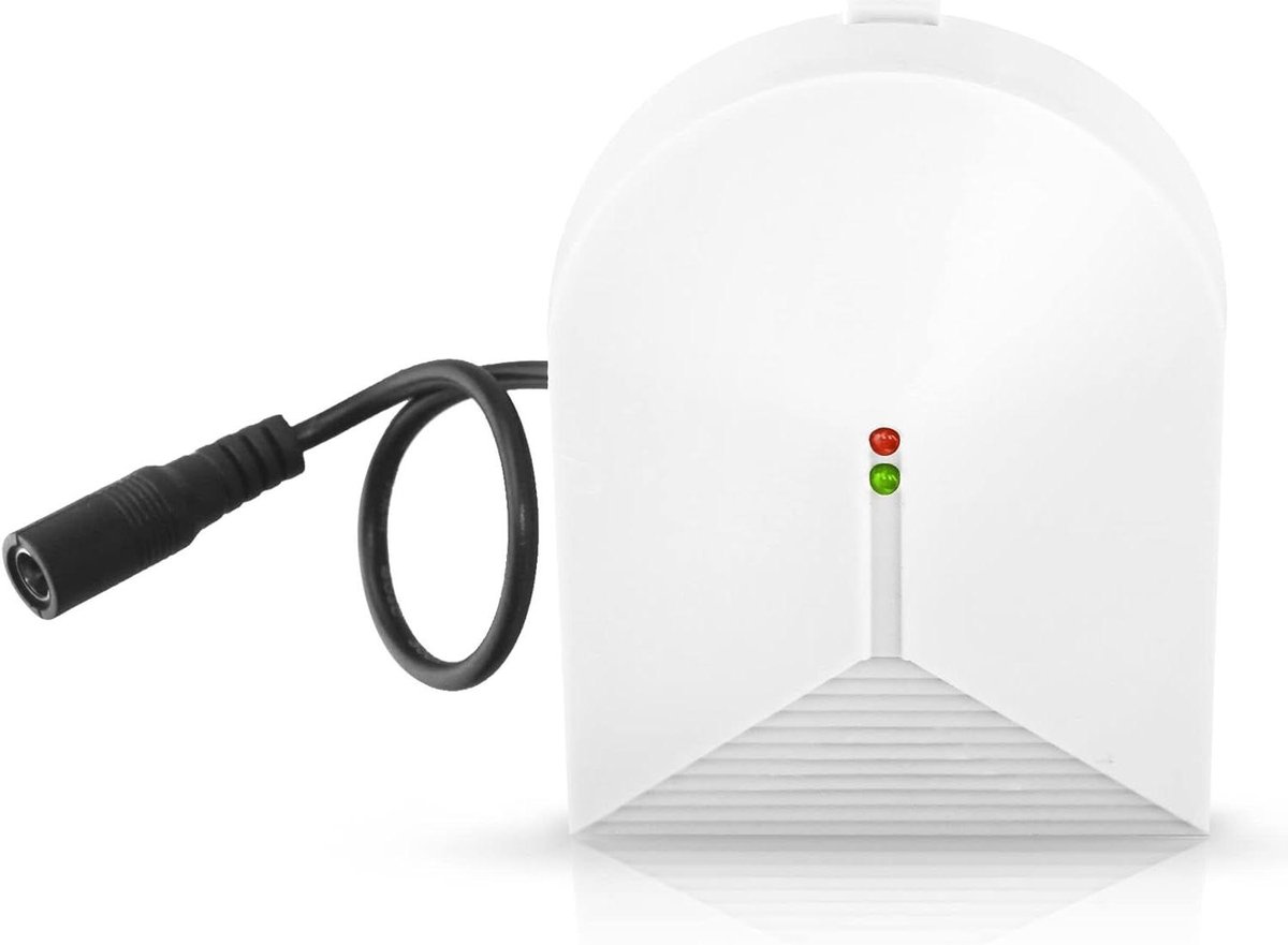 Glasbreuk Detector - Inbraakmelder Raam - Beveiliging Huis - 433Mhz Compatibel - 20 x 10 x 10 cm - Wit
