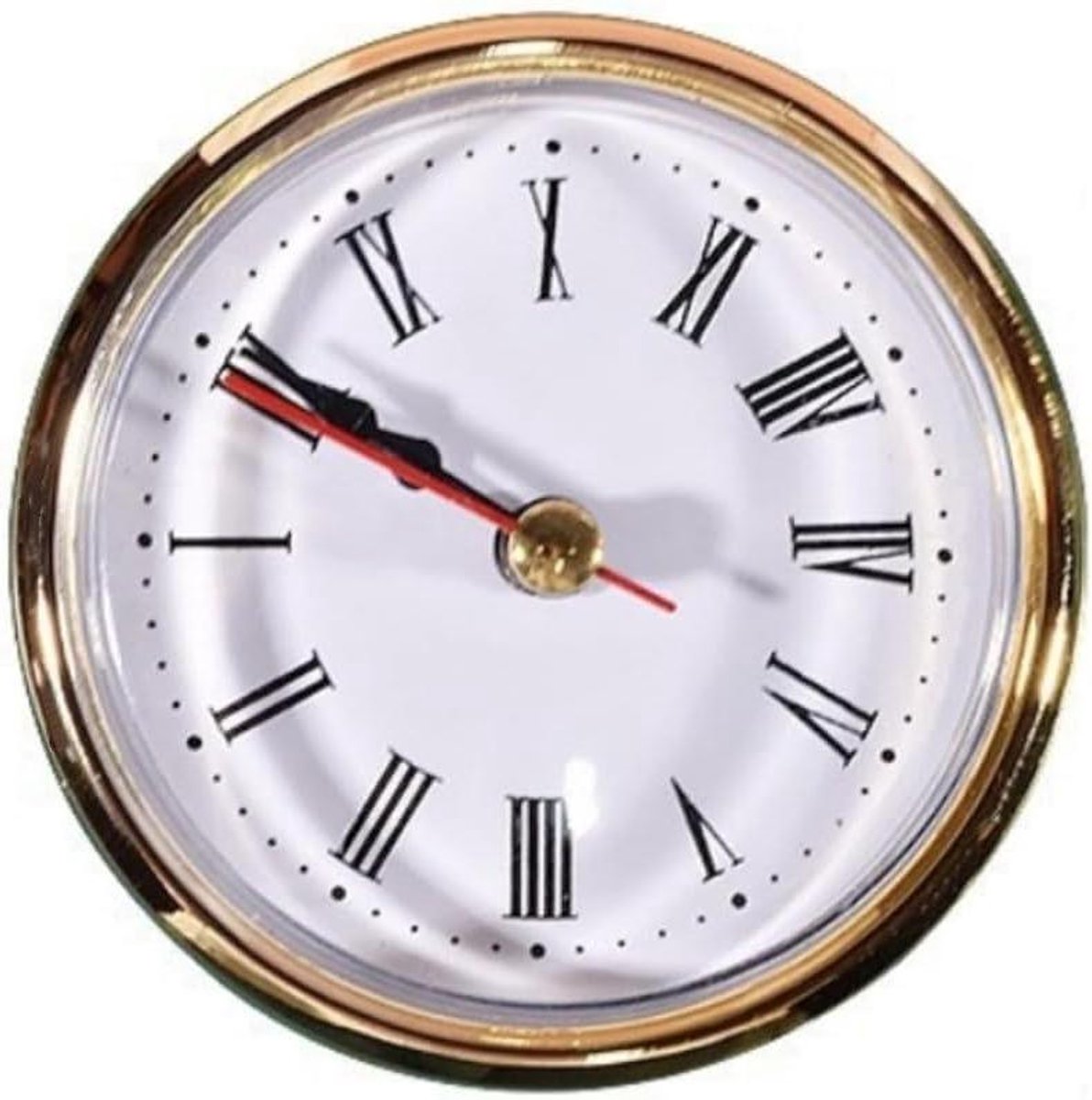 Quartz Klok Insert - Klok Vervanging Miniatuur - Klok Repareren - Arabische Cijfers Goudkleurig - 65mm - Goud