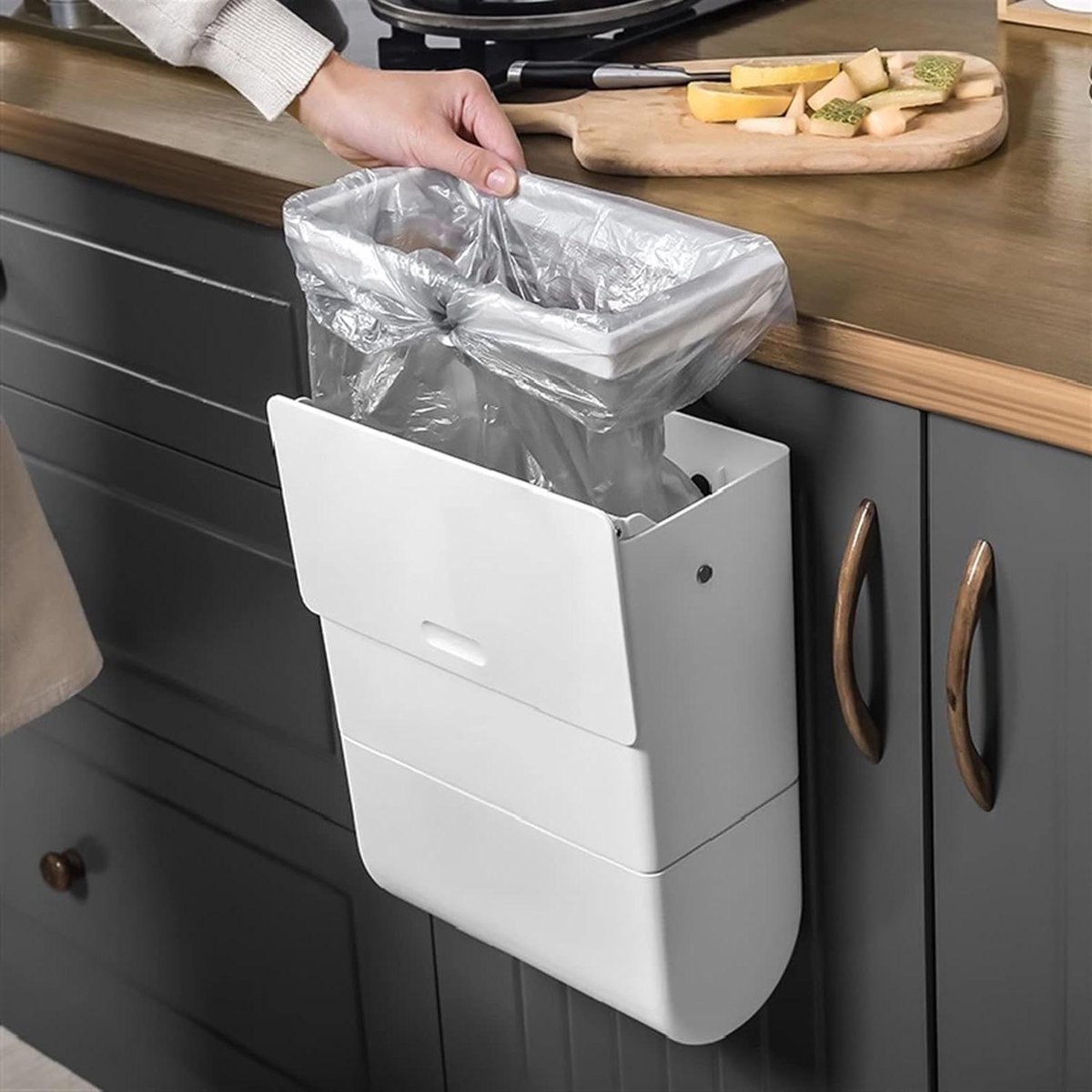 Keuken Prullenbak - Vuilnisbak Ophangen - Afval Scheiden - Afneembare Deksel - N.v.t. - Wit