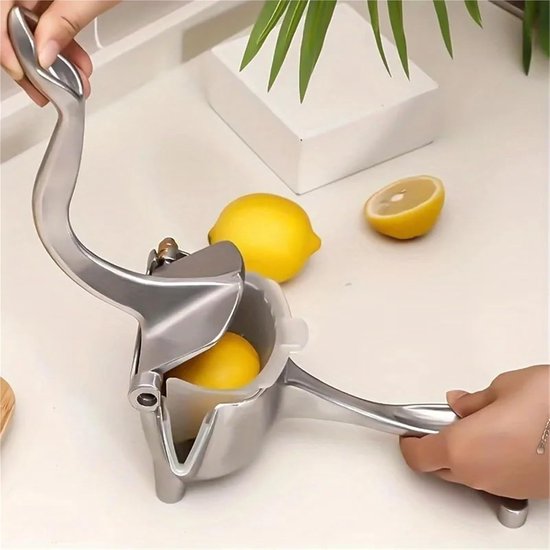 Citruspers - Handpers Sapcentrifuge - Sap Extraheren - Hefboommechanisme - 24 x 12 x 12 cm - Zilver — afbeelding 4