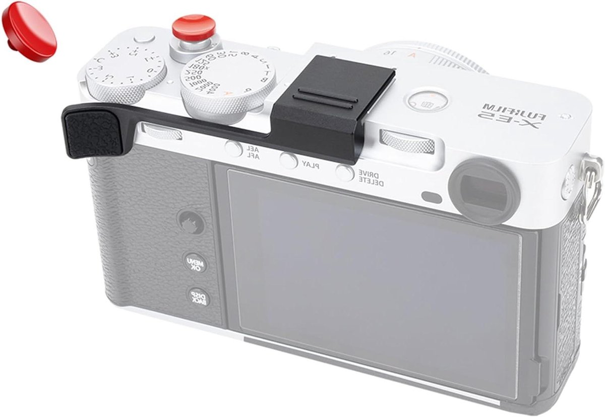Metalen Duimgreep - Camera Grip - Verbeterde Camerabediening - Volledige Hotshoe Dekking - 7.4 x 3.2 x 2.3 cm - Zwart