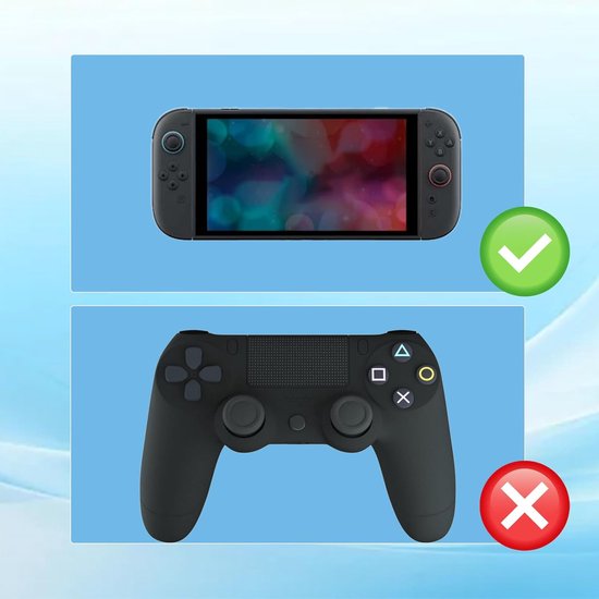 Duimgrepen Gaming - Joystick Covers - Verbeteren Game-ervaring - Twee Hoogtes - 8 stuks - Zwart — afbeelding 3