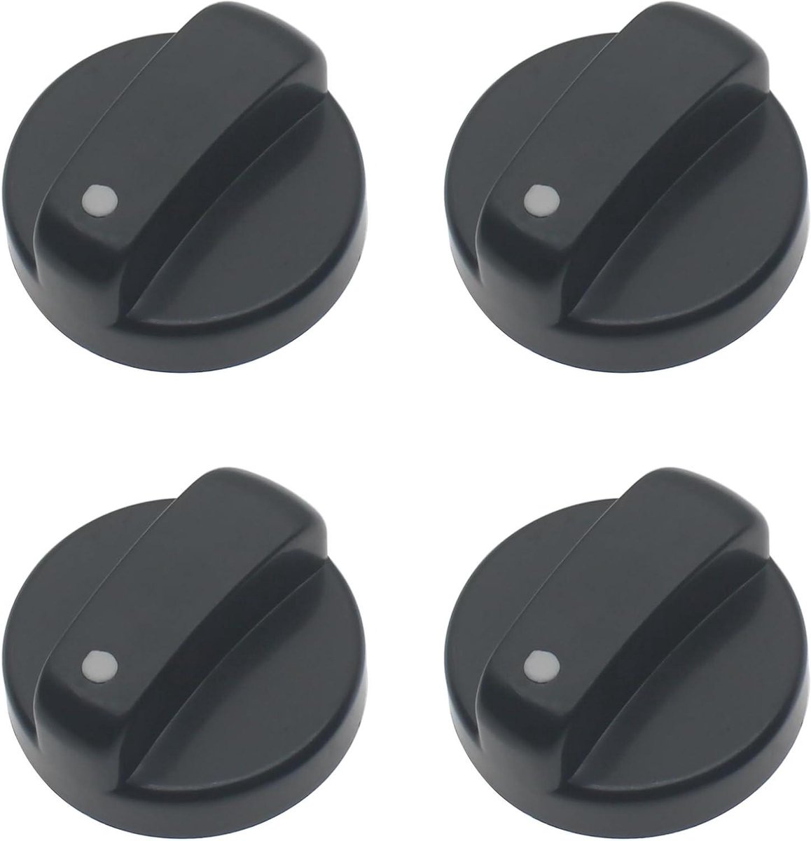 Gasfornuis Knop - Bedieningsknop - Terrasverwarming Reparatie - Universele Pasvorm - 44 mm Diameter - Zwart