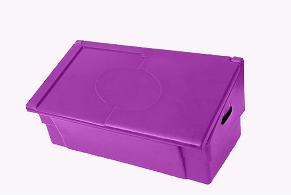 Opbergdoos - Buitenbak - Tuinspullen Opbergen - Voor Binnen En Buiten - 100 Liter - Violet