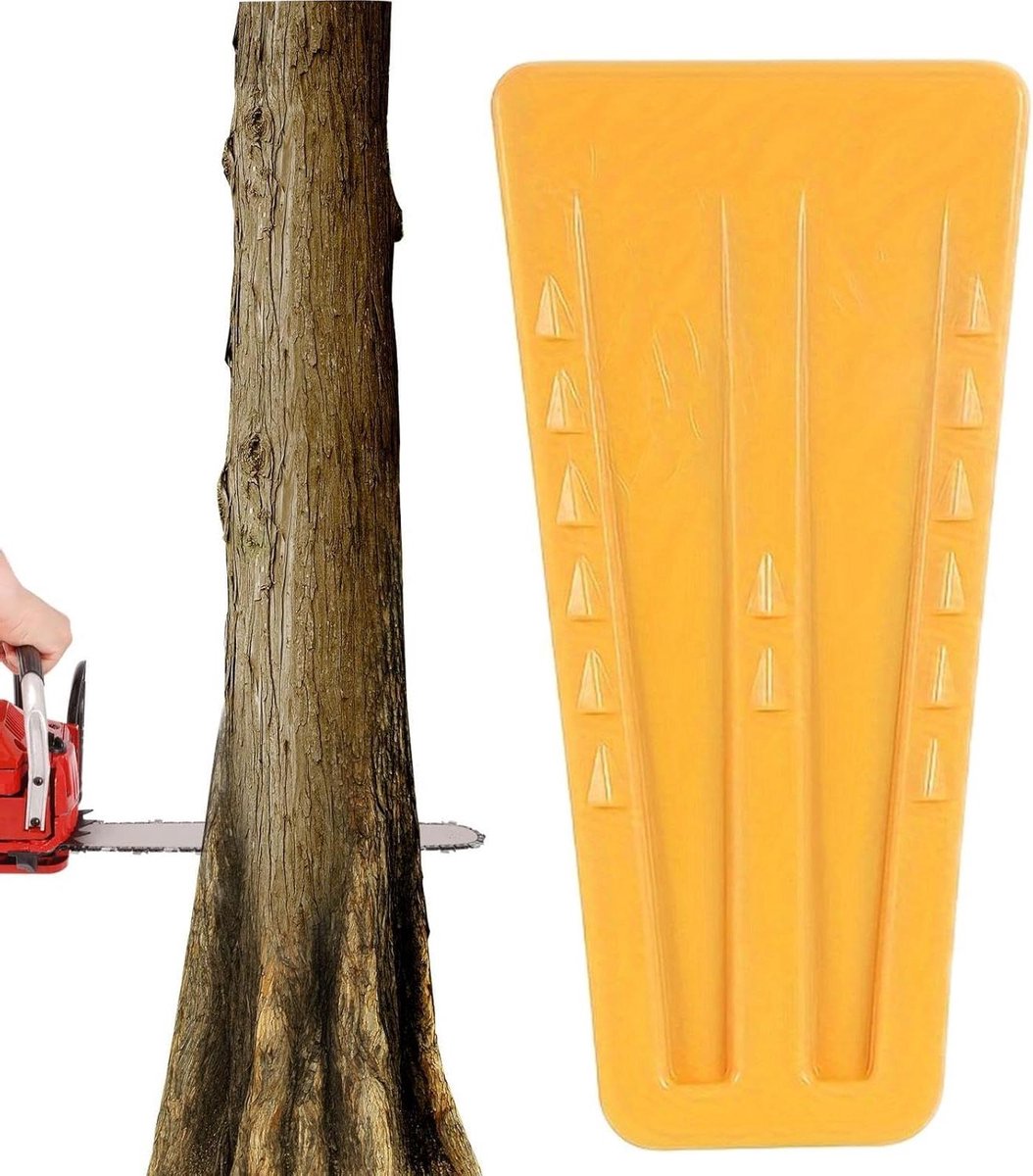 Splijtwiggen Bomen - Hout Splijten - Gecontroleerd Vallen - Gekartelde Grip - 5 en 7.5 Inch - Oranje