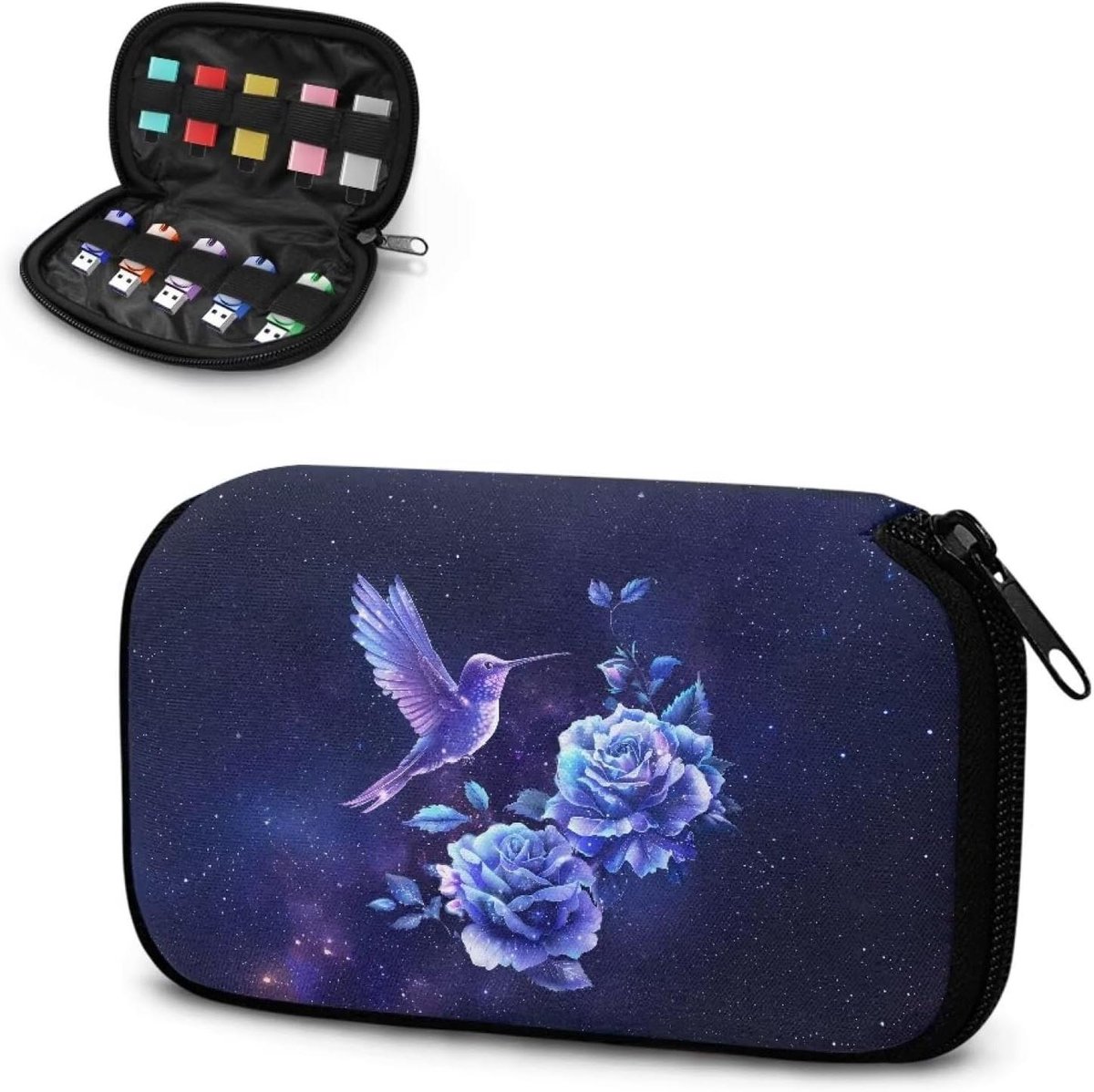 USB Stick Opbergtas - Harde Opslag Case - USB Sticks Organiseren - 10 Pouches Inclusief