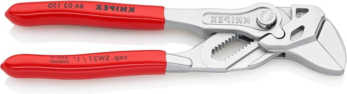 Tang en Schroefsleutel - Griptang Moersleutel - Klusjes in Huis - Beschermt Gevoelige Oppervlakken - 150 mm - Rood