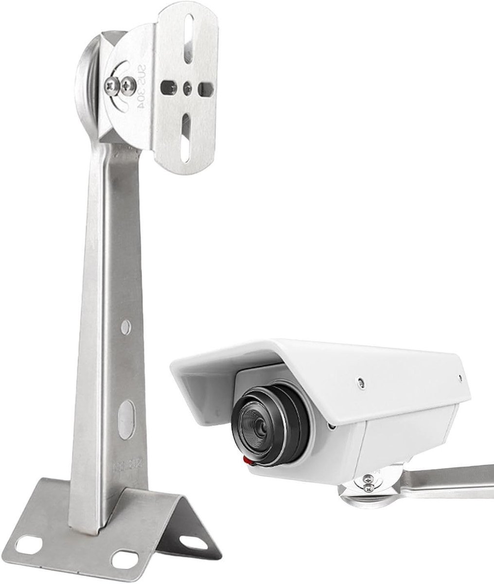 Camera Montagebeugel - CCTV Beugel - Beveiliging Observeren - Flexibel Verstelbaar - 26 cm - Zilverkleurig