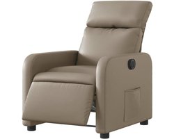 Elektrische Fauteuil - Verstelstoel Relaxstoel - Ontspannen Zitten - Elektrisch Verstelbaar - 1 stuks - Cappuccino