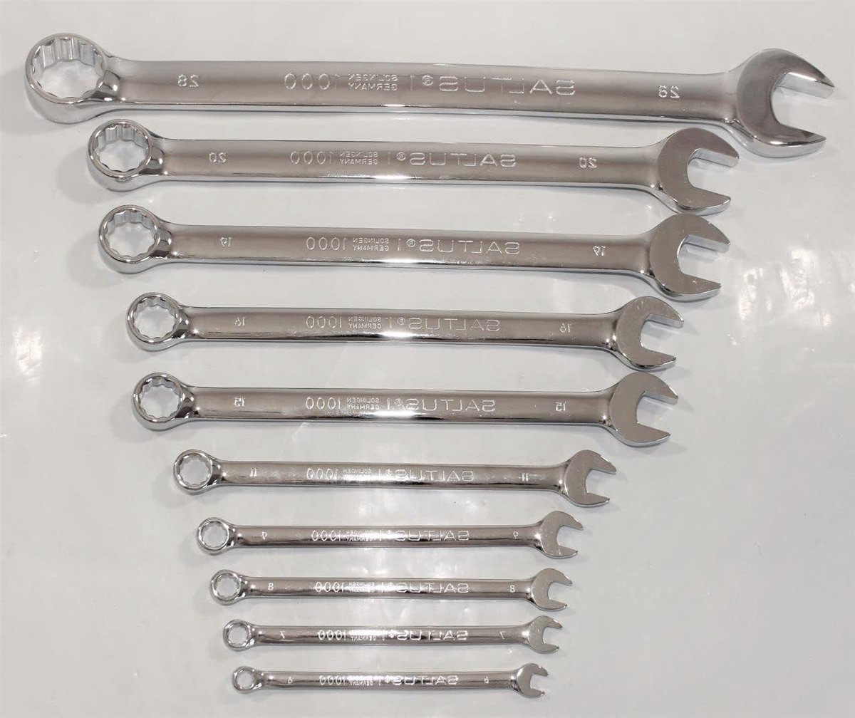 Steeksleutelset 10-delig - Ringsleutel set - Klusklus - Chroom Vanadium - 8-28 mm - Metallic