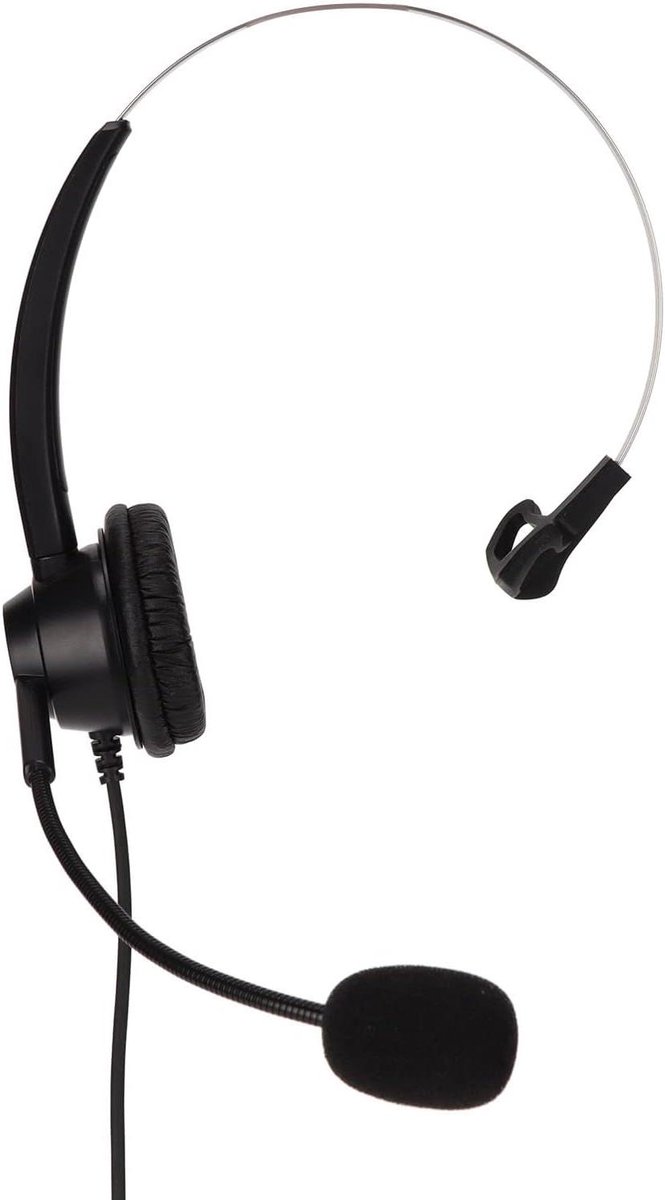 PC Mono Headset - Bekabelde Hoofdtelefoon Enkel Oor