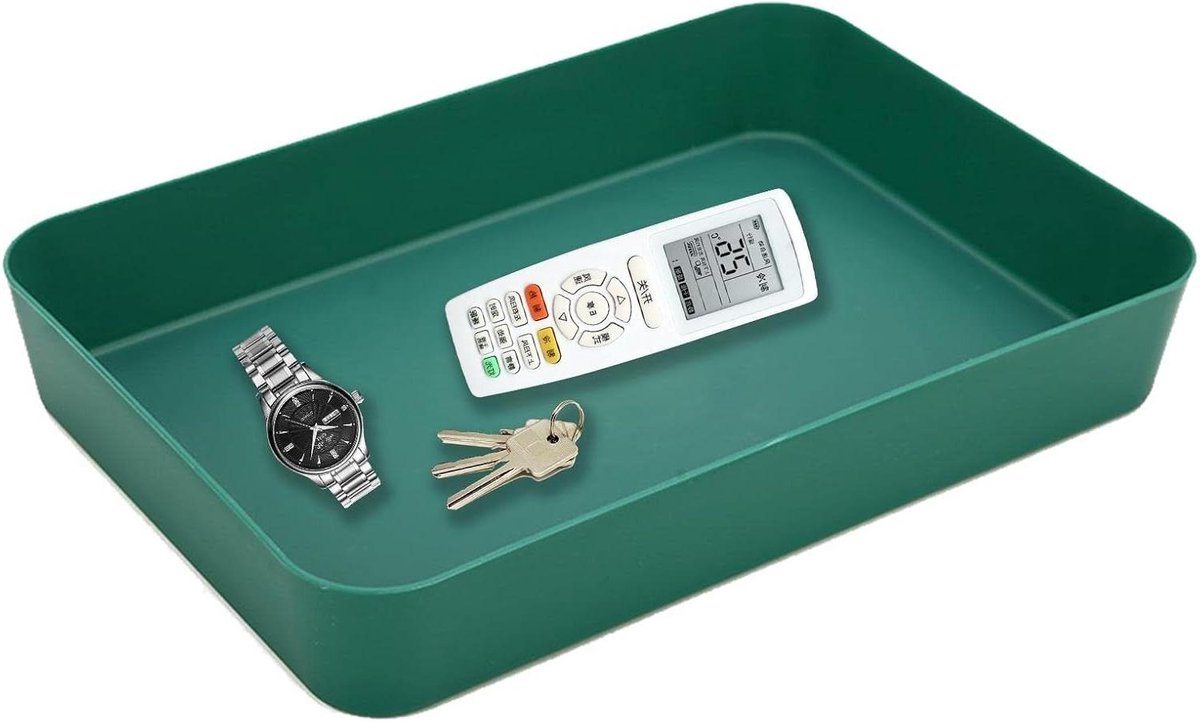 Lade Organizer - Opbergbakjes - Bureau Organiseren - Stapelbaar Ontwerp - 26x18x4.5 cm - Groen