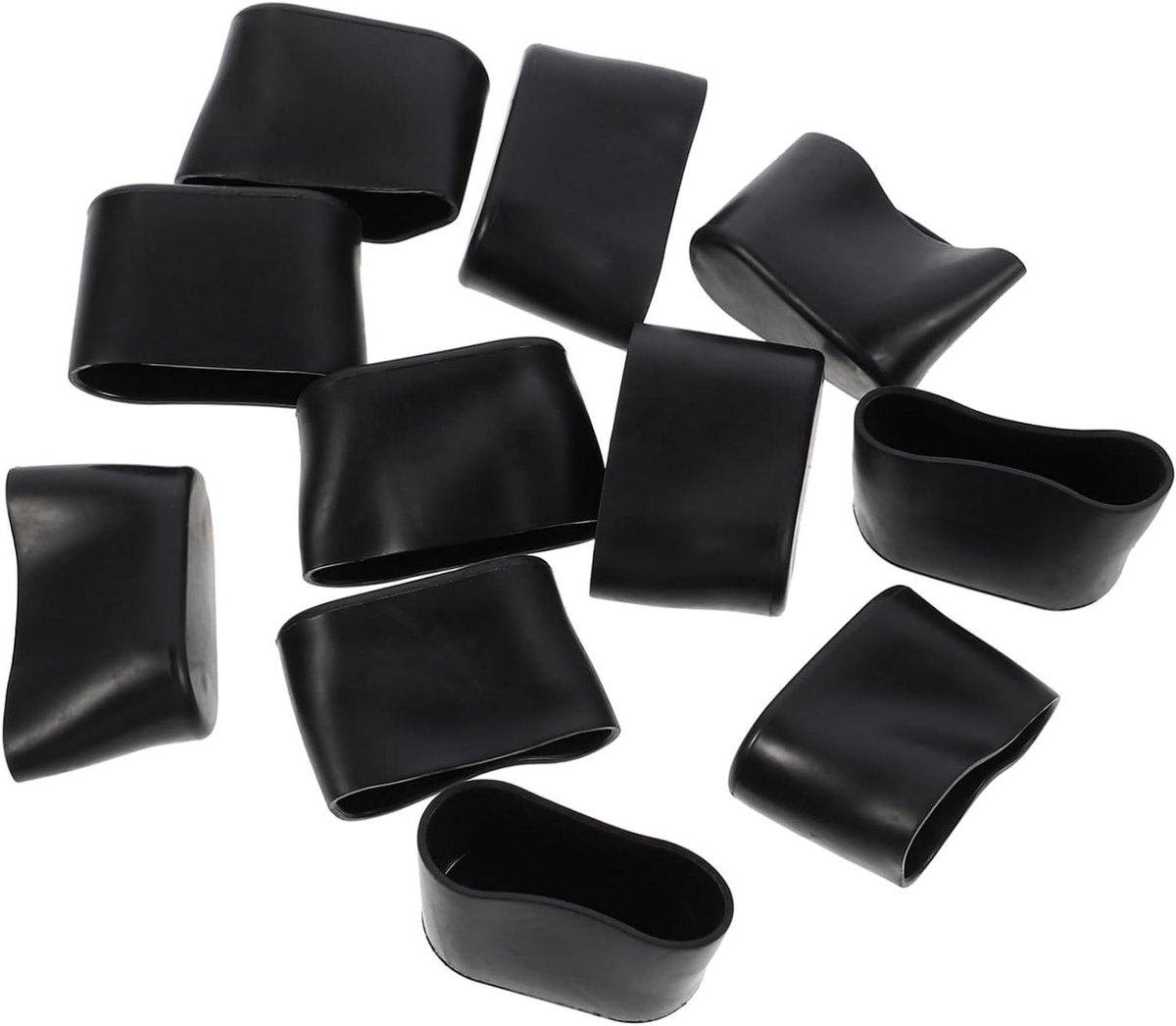 Stoelpootdoppen - Tafelpootdoppen Vloerbeschermers - Meubels Beschermen - Antislip en Geluiddempend - 10 stuks - Zwart